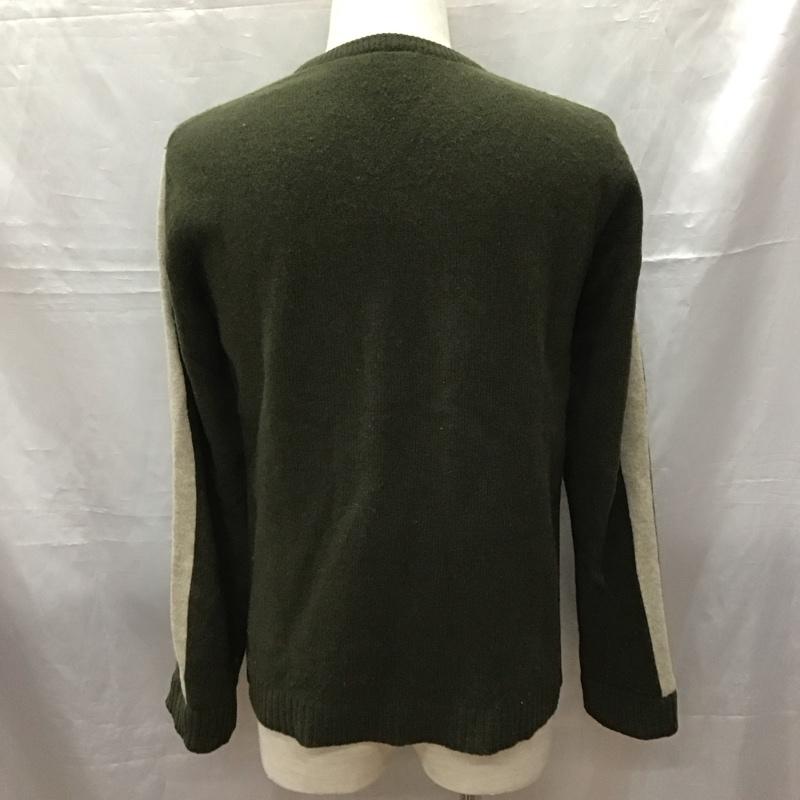 アルマーニエクスチェンジ ARMANI EXCHANGE ニット、セーター 長袖 長袖ニットカットソー ニット セーター クルーネックニット S ロゴ、文字 緑 / グリーン / メンズ USED 古着 中古 10116287