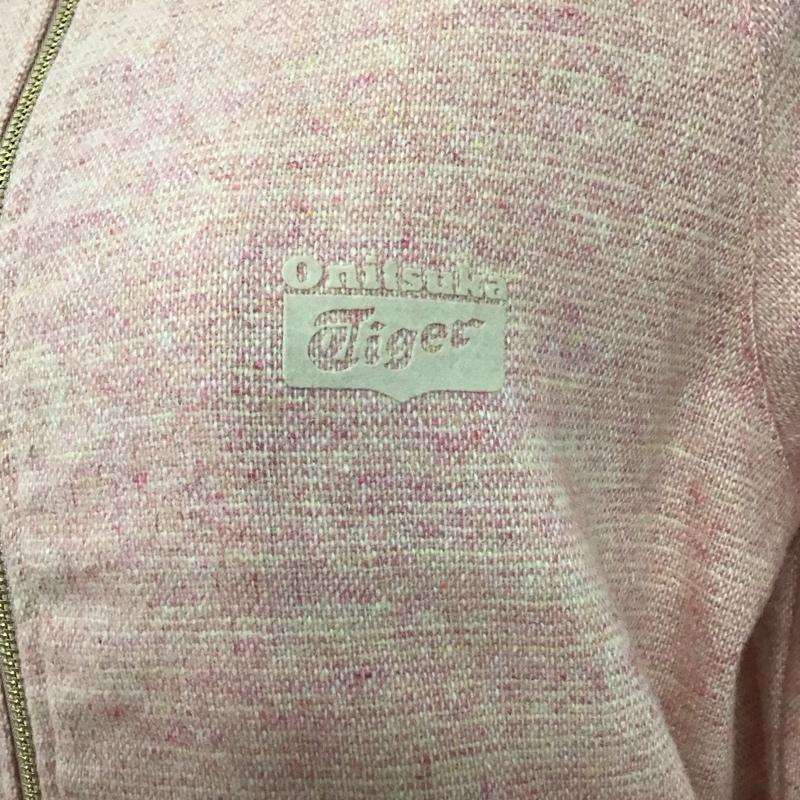 オニツカタイガー ONITSUKA TIGER ジャケット、上着 ジャケット、ブレザー ジップアップジャケット ジャンパー ジャケット ジャージ アウター M ロゴ、文字 桃 / ピンク / レディース USED 古着 中古 10123910