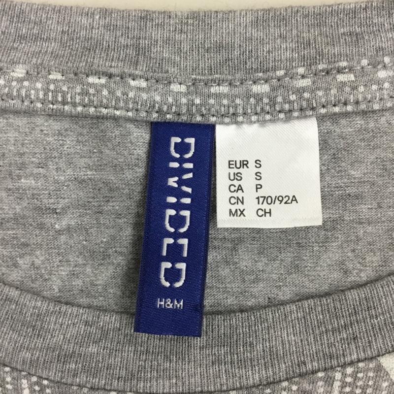 ザラ ZARA Tシャツ 半袖 半袖カットソー プリントTシャツ クルーネックカットソー S プリント 灰 / グレー /  メンズ USED 古着 中古 10108971