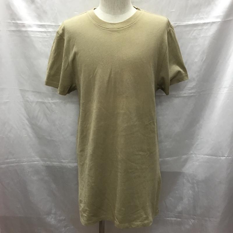 エッセンシャル ESSENTIEL Tシャツ 半袖 半袖カットソー プリントTシャツ クルーネックカットソー S 無地 ベージュ / ベージュ /  メンズ USED 古着 中古 10109316