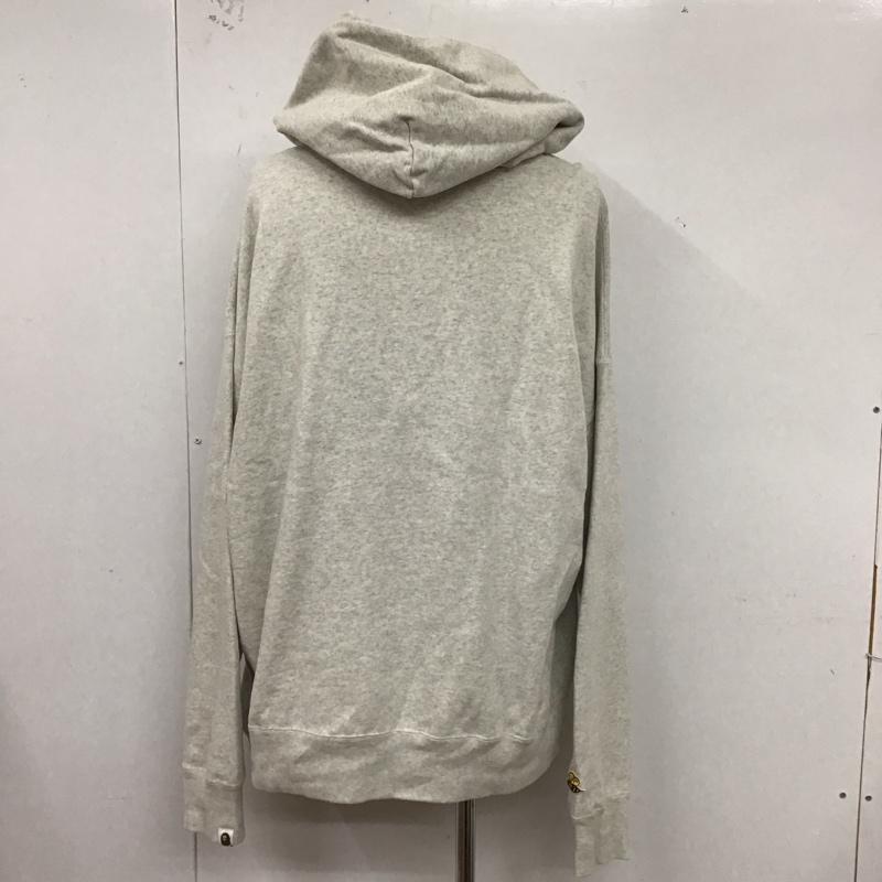 アベイシングエイプ A BATHING APE パーカー 長袖 長袖パーカー フード付きパーカー プリントスウェット トレーナー XL プリント 灰 / グレー /  メンズ USED 古着 中古 10124770