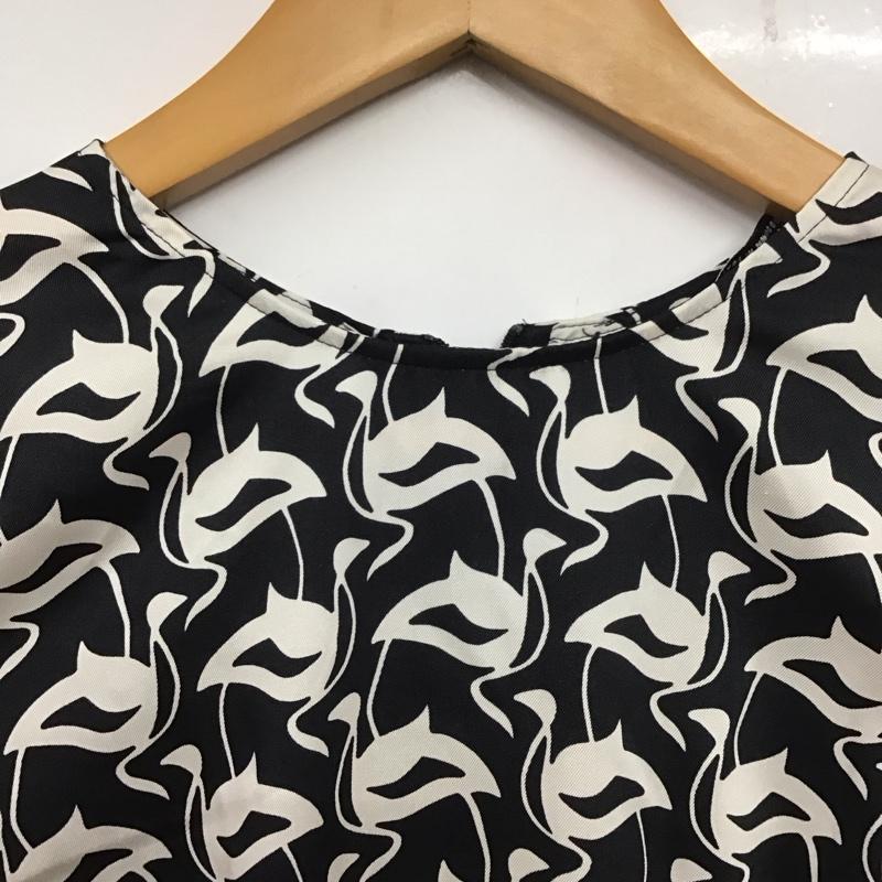 ザラ ZARA ワンピース ロングスカート 2045 624 800 S 総柄 黒 / ブラック / レディース USED 古着 中古 10139371