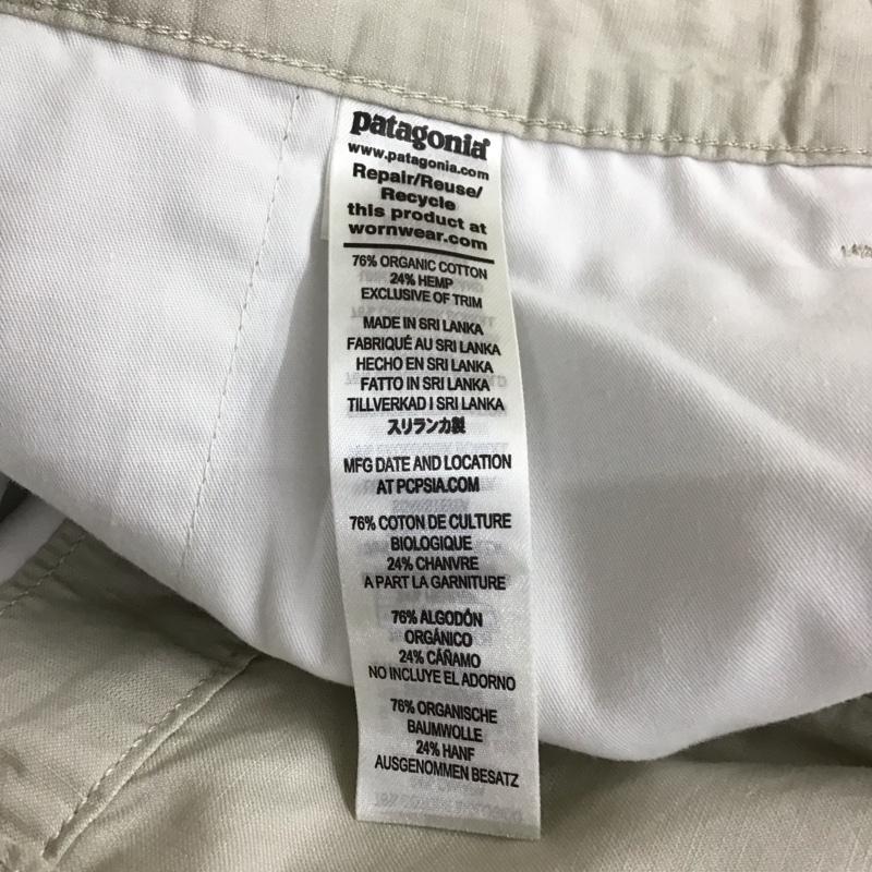 パタゴニア patagonia パンツ ショートパンツ 57805SP22 ライトウェイト オールウェア ヘンプ ショーツ 8インチ 31 ロゴ、文字 アイボリー / アイボリー / メンズ USED 古着 中古 10117737