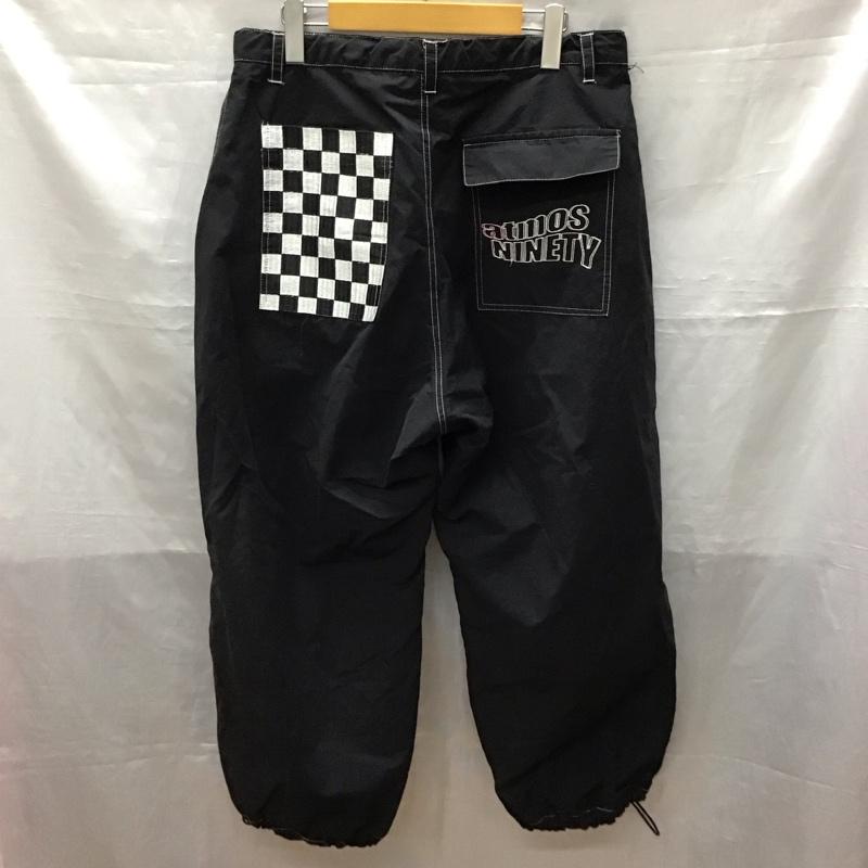 ナインティナインティ 9090 パンツ スラックス atmos L ロゴ、文字 黒 / ブラック /  メンズ USED 古着 中古 10123390