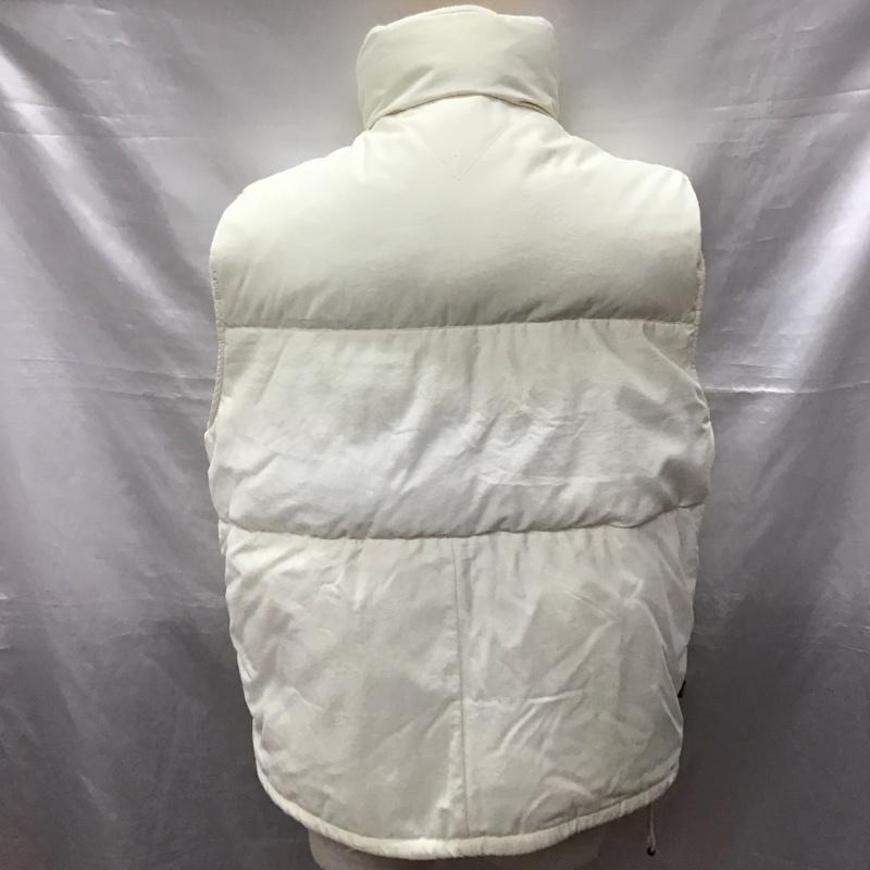 トミー ジーンズ TOMMY JEANS ベスト ベスト ダウン フェザー スタンドカラー M ロゴ、文字 アイボリー / アイボリー / メンズ USED 古着 中古 10122630