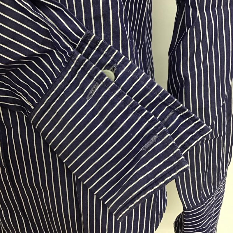 ラルフローレン RALPHLAUREN シャツ、ブラウス 長袖 長袖シャツ ストライプシャツ カラーシャツ ストライプ 紺 / ネイビー / レディース USED 古着 中古 10125250