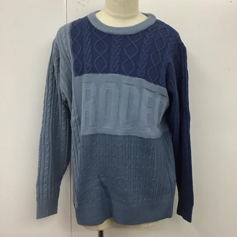 ロデオクラウンズ Rodeo Crowns ニット、セーター 長袖 長袖ニットカットソー ニット セーター クルーネックニット L マルチカラー / マルチカラー / メンズ USED 古着 中古 10122138