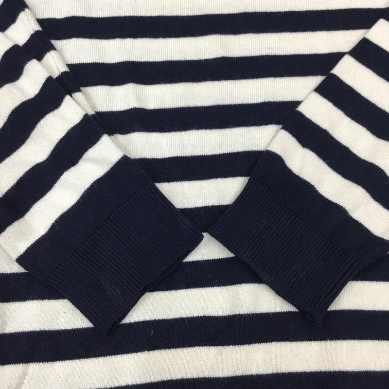 ザラ ZARA ニット、セーター 長袖 S ボーダー柄 紺 / ネイビー / X ベージュ / ベージュ / レディース USED 古着 中古 10121962