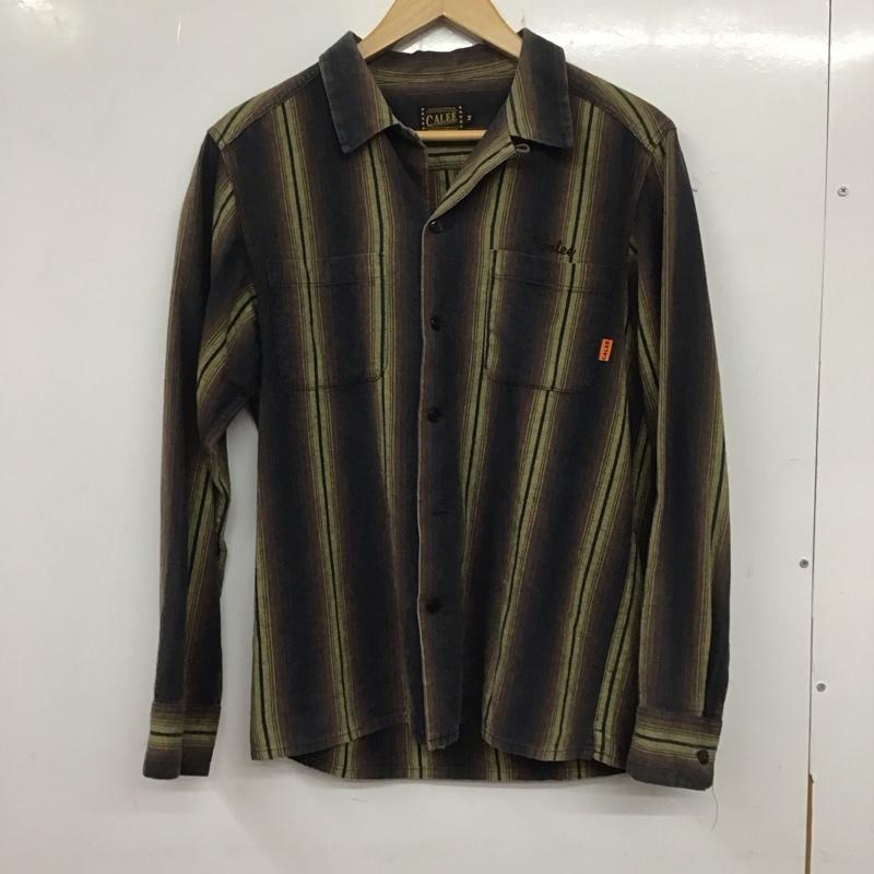 キャリー CALEE シャツ、ブラウス 長袖 長袖シャツ ストライプシャツ カラーシャツ M ストライプ マルチカラー / マルチカラー / メンズ USED 古着 中古 10138536