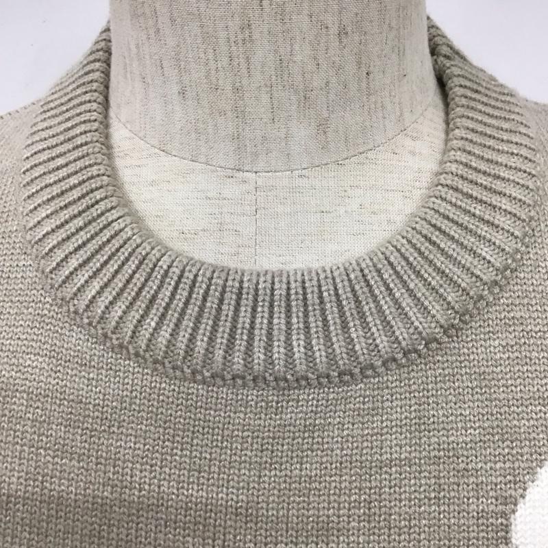 アミ ami ニット、セーター 長袖 長袖ニットカットソー ニット セーター クルーネックニット プリント ベージュ / ベージュ / メンズ USED 古着 中古 10108033