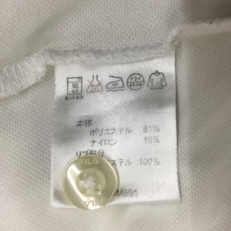 フィラ FILA ポロシャツ 半袖 GOLF ゴルフウェア L 刺繍 白 / ホワイト / メンズ USED 古着 中古 10117805