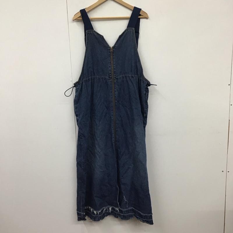 ニコアンド niko and... ワンピース ロングスカート NKB36746RM ジャンパースカート FREE 無地 インディゴ / インディゴ / レディース USED 古着 中古 10130549