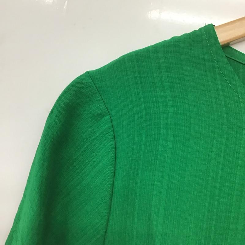 ジュクロイスソワ je crois soi ワンピース ひざ丈スカート 無地 緑 / グリーン / レディース USED 古着 中古 10134209