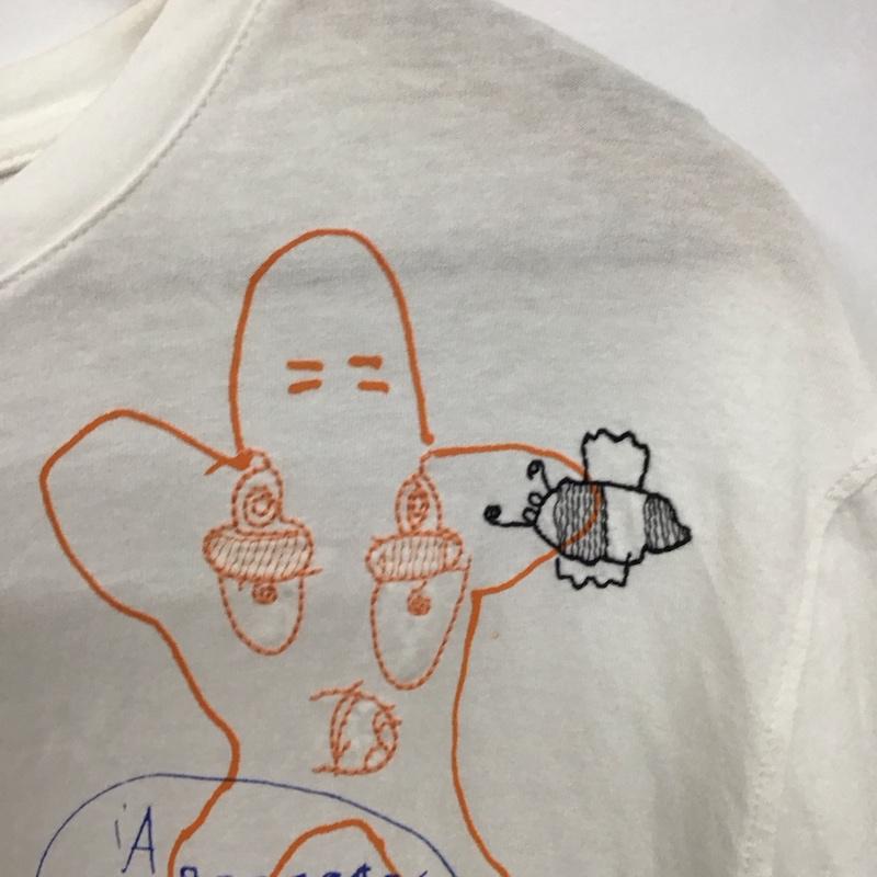 ザラ ZARA Tシャツ 半袖 半袖カットソー プリントTシャツ クルーネックカットソー S プリント 白 / ホワイト / レディース USED 古着 中古 10136763