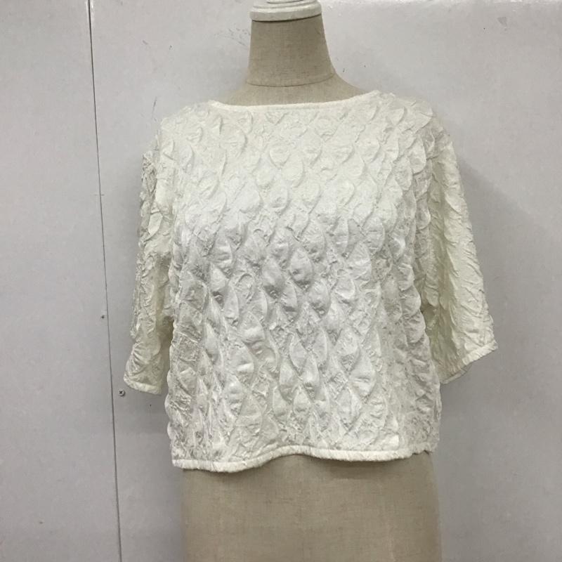 ジーナシス JEANASIS カットソー 半袖 JS064041SB クロップドプルオーバー FREE  白 / ホワイト /  レディース USED 古着 中古 10109525