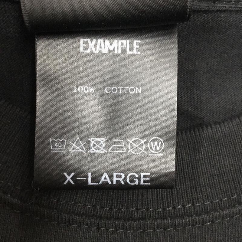 イグザンプル EXAMPLE Tシャツ 半袖 半袖カットソー プリントTシャツ クルーネックカットソー XL ロゴ、文字 黒 / ブラック /  メンズ USED 古着 中古 10108520