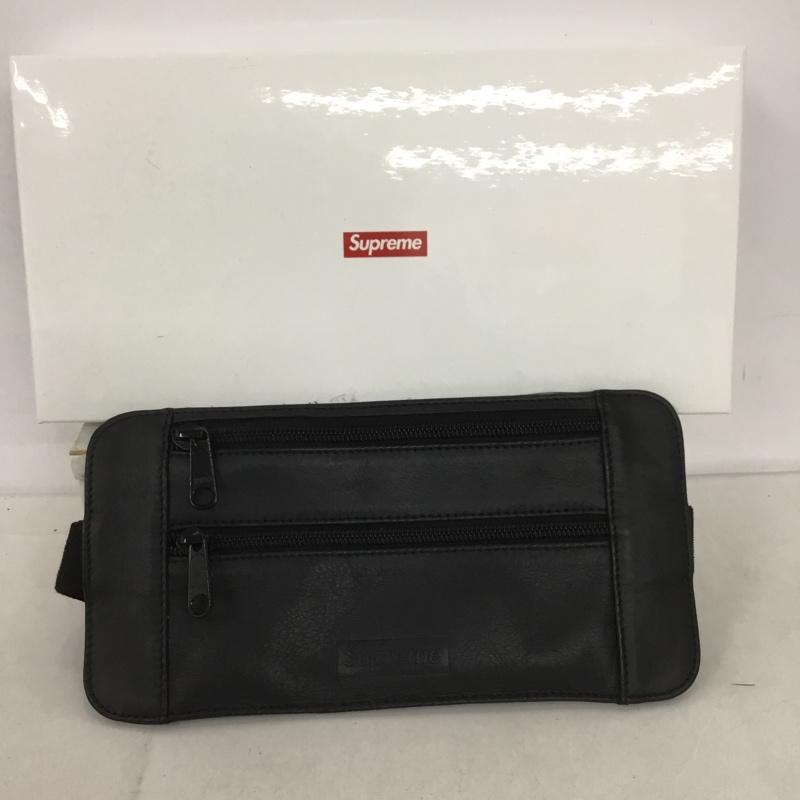 シュプリーム Supreme ウエストバッグ ウエストバッグ 19SS Leather Waist Shoulder Pouch Bag 箱有 ロゴ、文字 黒 / ブラック / メンズ USED 古着 中古 10133917
