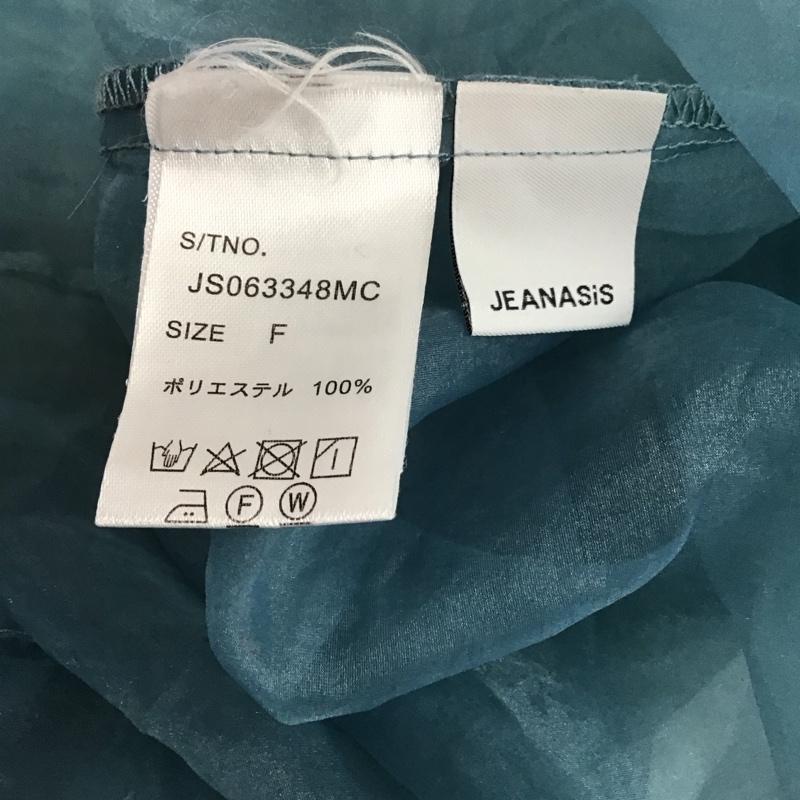 ジーナシス JEANASIS シャツ、ブラウス 長袖 JS063348MC シアー バンドカラーシャツ FREE 無地 青 / ブルー / レディース USED 古着 中古 10122677