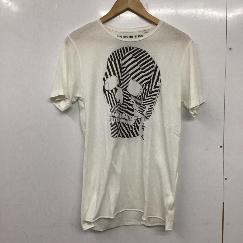 ディーゼル DIESEL Tシャツ 半袖 半袖カットソー プリントTシャツ クルーネックカットソー XS プリント 白 / ホワイト / メンズ USED 古着 中古 10138542