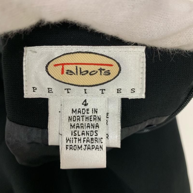 タルボット TALBOTS スーツ ひざ丈スカート 4 無地 黒 / ブラック / レディース USED 古着 中古 10008856