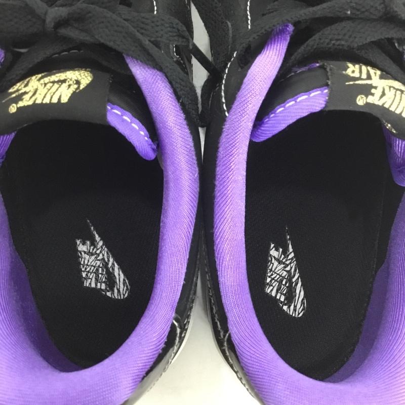 ナイキ NIKE スニーカー スニーカー DR9866-001 AIR FORCE 1 07 LV8 EMB 27cm 27.0cm ロゴ、文字 黒 / ブラック / X 白 / ホワイト / X 紫 / パープル / メンズ USED 古着 中古 10137853