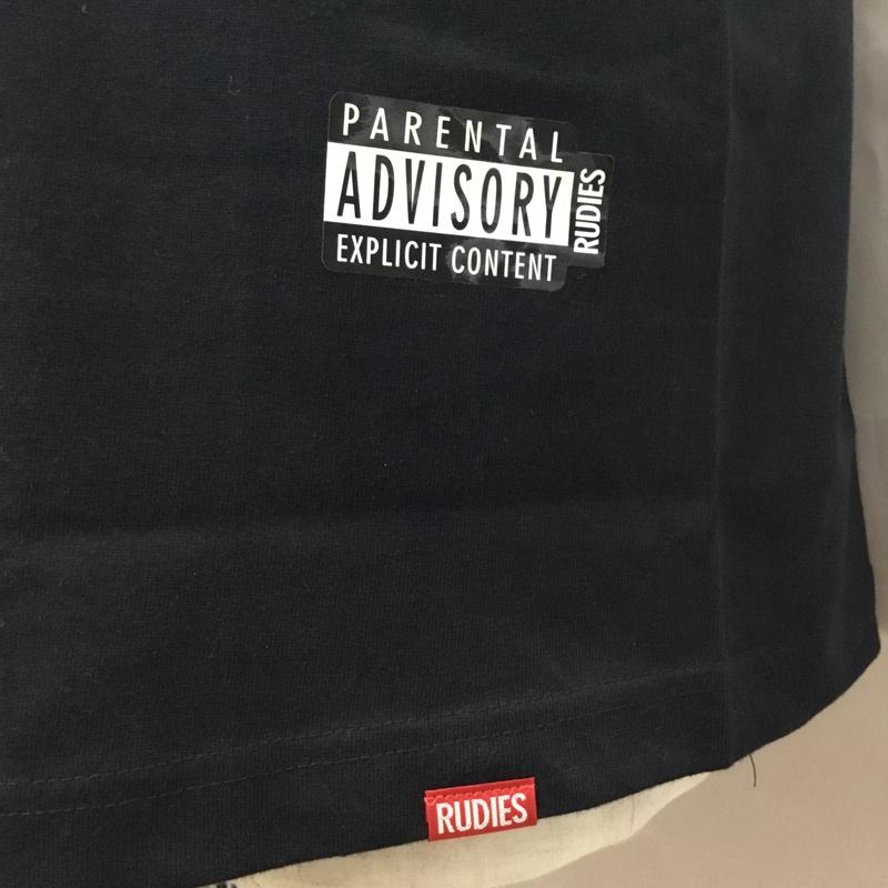 ルーディーズ RUDIES Tシャツ 半袖 半袖カットソー プリントTシャツ クルーネックカットソー 5 プリント 黒 / ブラック /  メンズ USED 古着 中古 10111305