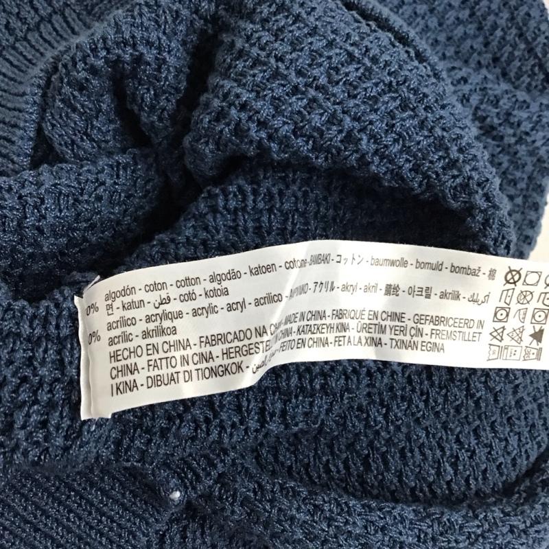 ザラ ZARA カーディガン 長袖 9598 080 200 クロップドニット ショート丈 タグ付き S 無地 青 / ブルー / レディース USED 古着 中古 10116683