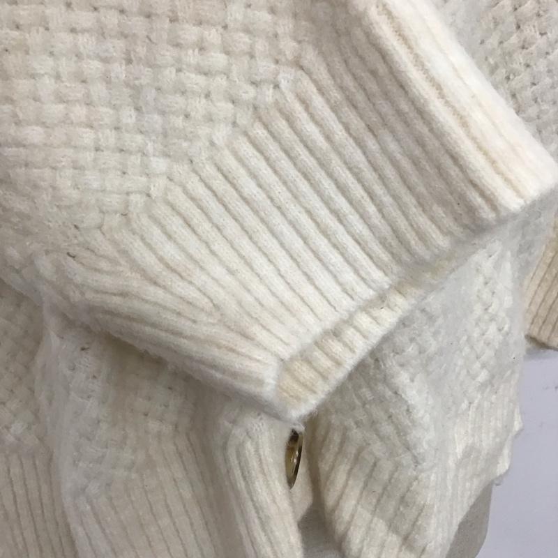ザラ ZARA カーディガン 七分袖 L 無地 白 / ホワイト / レディース USED 古着 中古 10106394