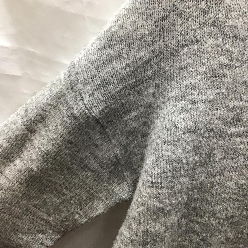 チャオパニック CIAOPANIC ワンピース ひざ丈スカート ニットワンピース 長袖 Vネック M 無地 灰 / グレー / レディース USED 古着 中古 10115456
