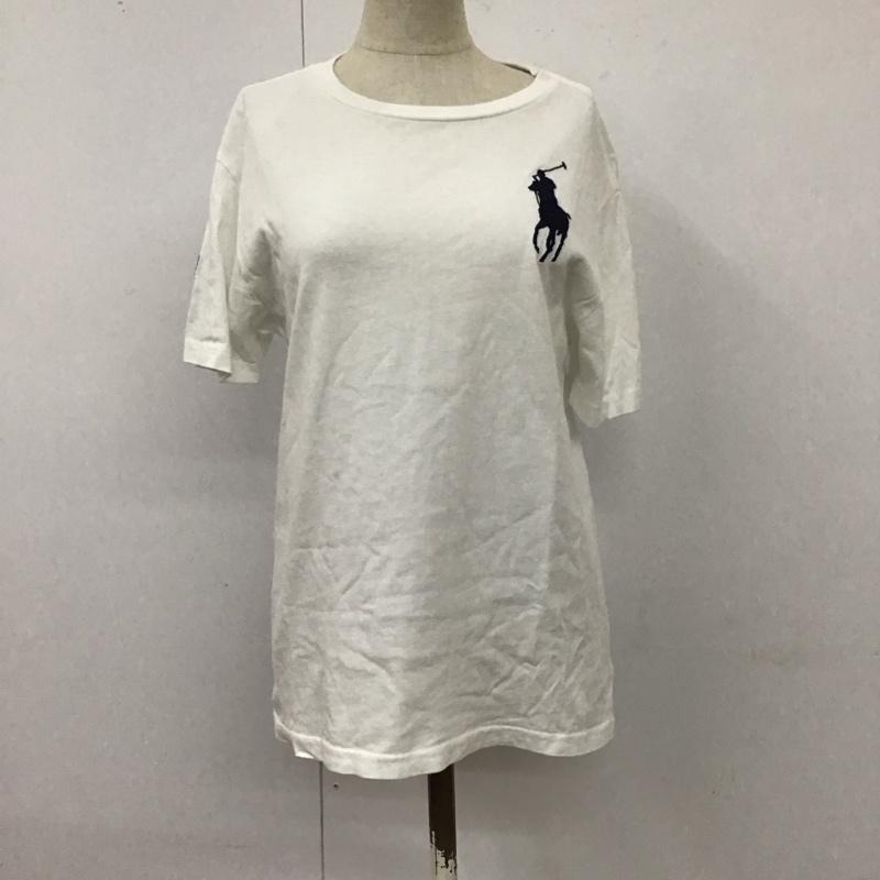 ポロラルフローレン POLO RALPH LAUREN Tシャツ 半袖 半袖カットソー プリントTシャツ クルーネックカットソー M ロゴ、文字 白 / ホワイト / レディース USED 古着 中古 10118606