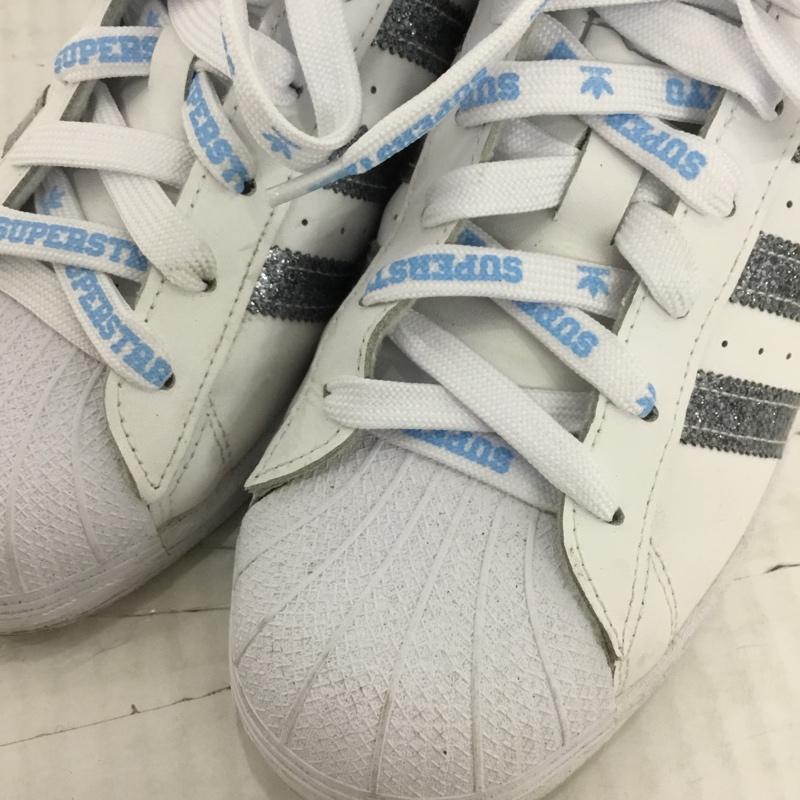 アディダスオリジナルス adidas originals スリッポン スリッポン FZ2260 スーパースター ミュール グリッター 25cm 25.0cm ロゴ、文字 白 / ホワイト / X 銀 / シルバー / レディース USED 古着 中古 10123462