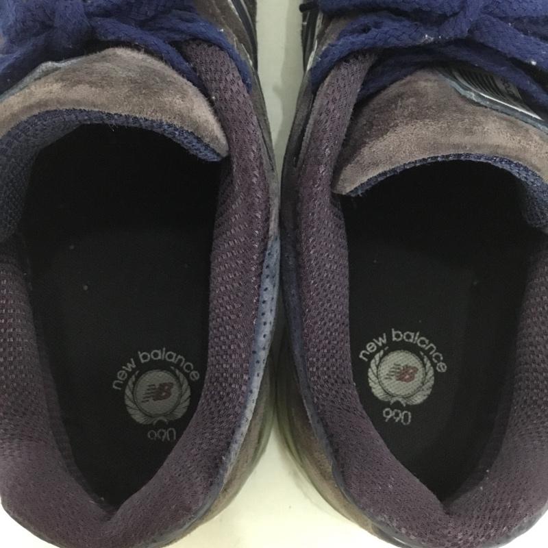 ニューバランス New Balance スニーカー スニーカー M990 EP4 USA製 28cm 28.0cm ロゴ、文字 紫 / パープル / メンズ USED 古着 中古 10136693
