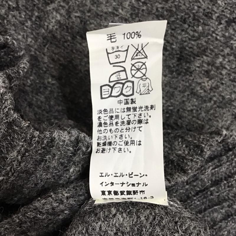 エルエルビーン L.L.Bean ニット、セーター 長袖 長袖ニットカットソー ニット セーター クルーネックニット M 無地 灰 / グレー / メンズ USED 古着 中古 10110749