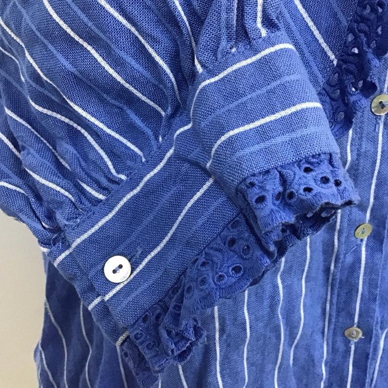 ザラ ZARA シャツ、ブラウス 半袖 半袖シャツ カラーシャツ 半袖カットソー ストライプシャツ 前開きシャツ XS ストライプ マルチカラー / マルチカラー / レディース USED 古着 中古 10115242