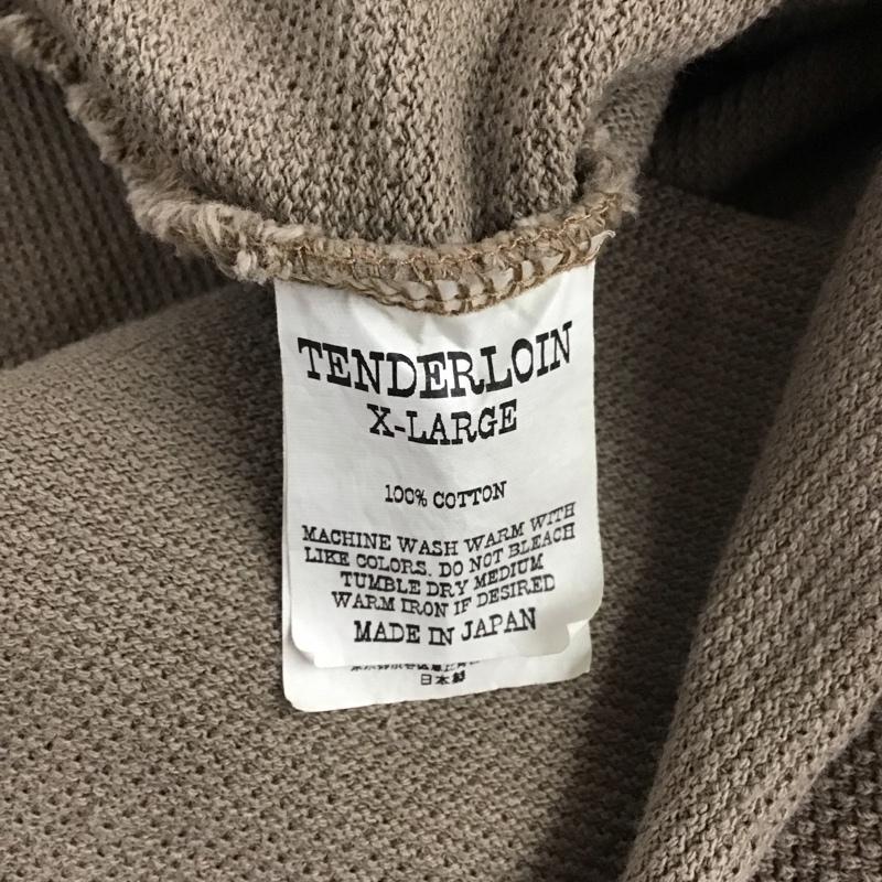 テンダーロイン TENDERLOIN Tシャツ 長袖 半袖カットソー プリントTシャツ クルーネックカットソー 長袖カットソー XL ロゴ、文字 茶 / ブラウン / メンズ USED 古着 中古 10130033