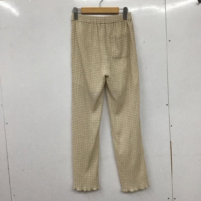 フリークスストア FREAK S STORE ボトムス ボトムス 232-3452 ワッシャーチェックイージーパンツ FREE チェック 白 / ホワイト / X ベージュ / ベージュ / レディース USED 古着 中古 10138907