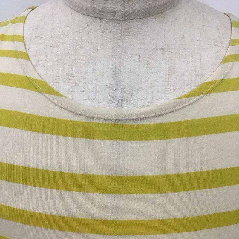 ハレ HARE Tシャツ 半袖 半袖Tシャツ プリントTシャツ 半袖カットソー S ボーダー柄 白 / ホワイト / X 黄 / イエロー /  メンズ USED 古着 中古 10113138