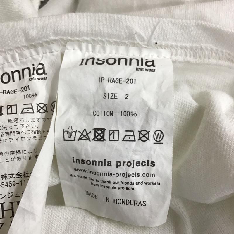インソニア Insonnia Tシャツ 半袖 IP-RAGE-201 半袖カットソー プリントTシャツ 2 プリント 白 / ホワイト / メンズ USED 古着 中古 10117469