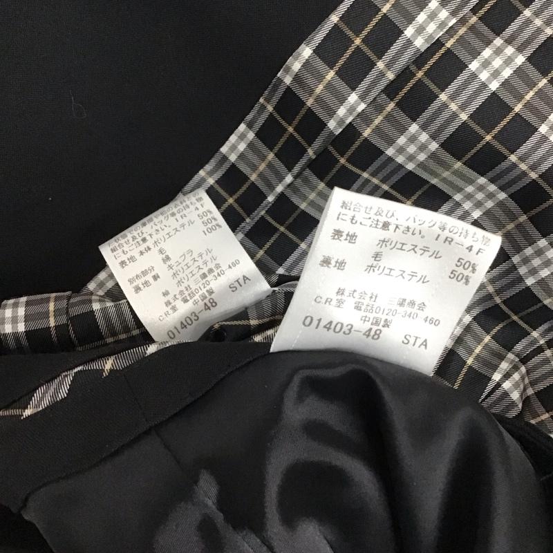 バーバリーブルーレーベル BURBERRY BLUE LABEL スーツ パンツスーツ E1F25-564-09 テーラードジャケット E1R38-564-09 センタープレス 38 ワンポイント 黒 / ブラック / レディース USED 古着 中古 10121096