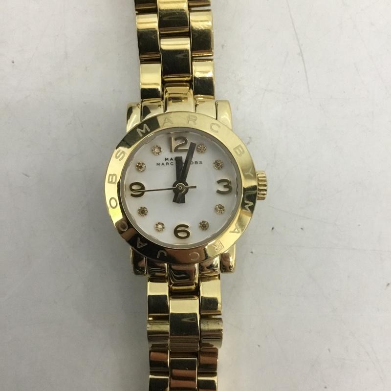 マークジェイコブス MARCJACOBS 腕時計 アナログ(クォーツ式) 111308 箱有 ロゴ、文字 金 / ゴールド / レディース USED 古着 中古 10129001