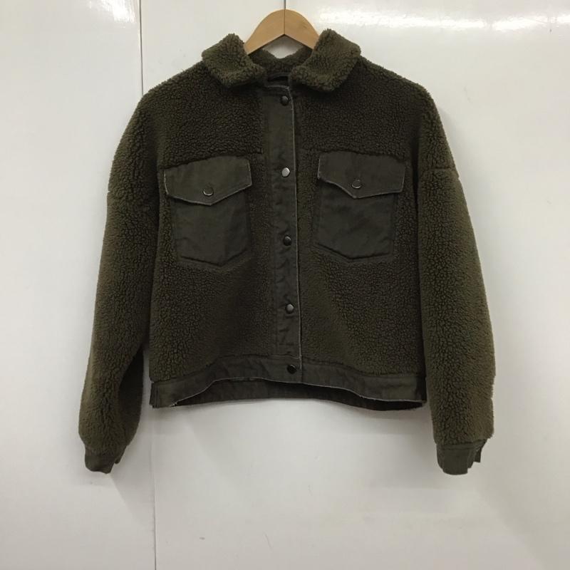 ザラ ZARA ジャケット、上着 ジャンパー、ブルゾン ボアジャケット S 無地 カーキ / カーキ / レディース USED 古着 中古 10131626