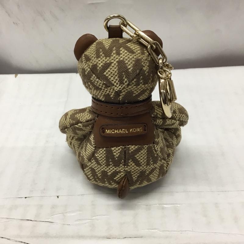 マイケルコース MICHAEL KORS キーホルダー キーホルダー MK ベア チャーム キーリング クマ ロゴ、文字 ベージュ / ベージュ / X 茶 / ブラウン / レディース USED 古着 中古 10107920