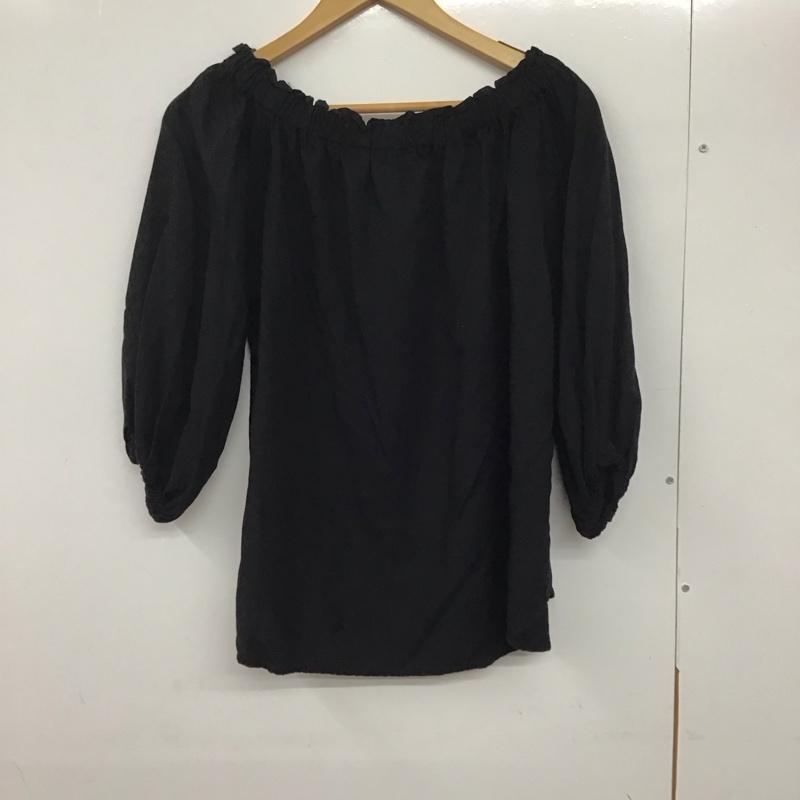 レプシィム LEPSIM カットソー 七分袖 L 無地 黒 / ブラック / レディース USED 古着 中古 10132125