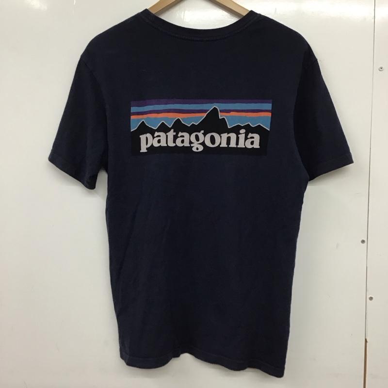 パタゴニア patagonia Tシャツ 半袖 半袖カットソー プリントTシャツ クルーネックカットソー S ロゴ、文字 紺 / ネイビー / メンズ USED 古着 中古 10137065