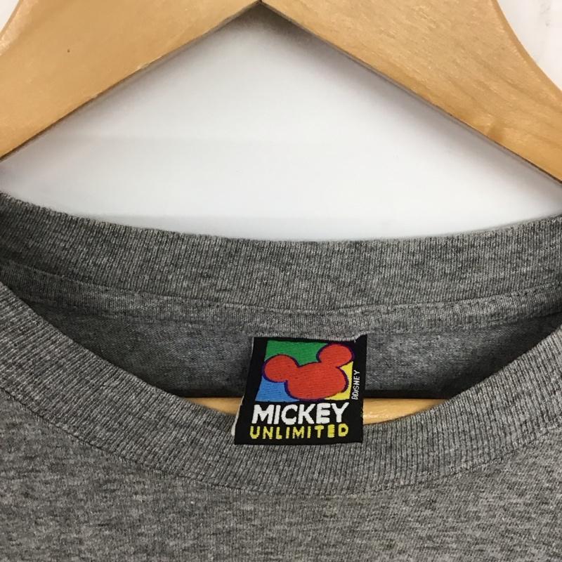 ディズニー Disney Tシャツ 半袖 半袖カットソー プリントTシャツ クルーネックカットソー プリント 灰 / グレー / メンズ USED 古着 中古 10136730