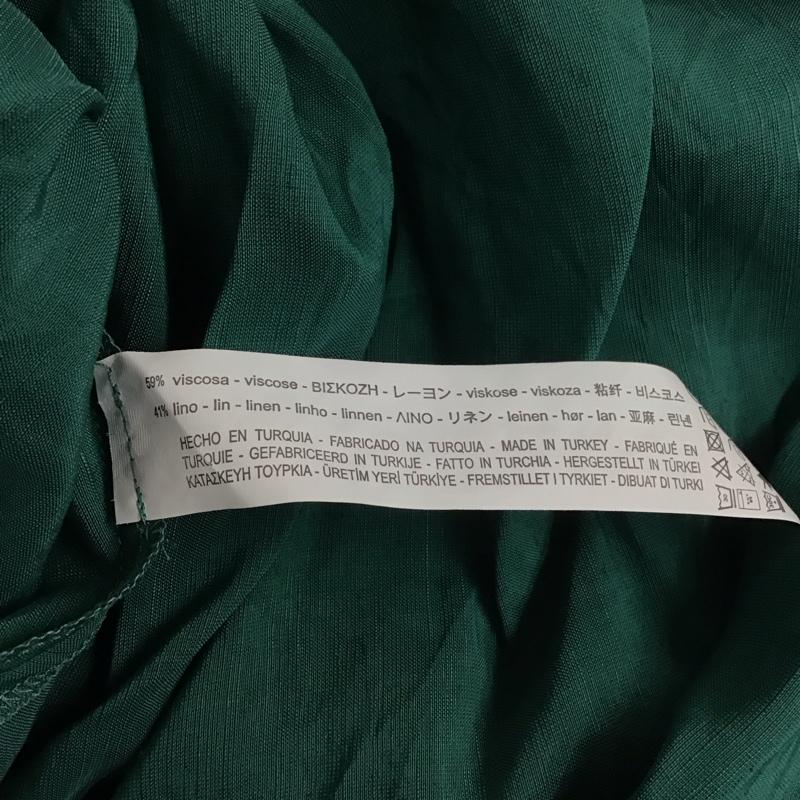 ザラ ZARA ワンピース ロングスカート 4437 073 538 Vネック 番号 M 無地 緑 / グリーン / レディース USED 古着 中古 10109613