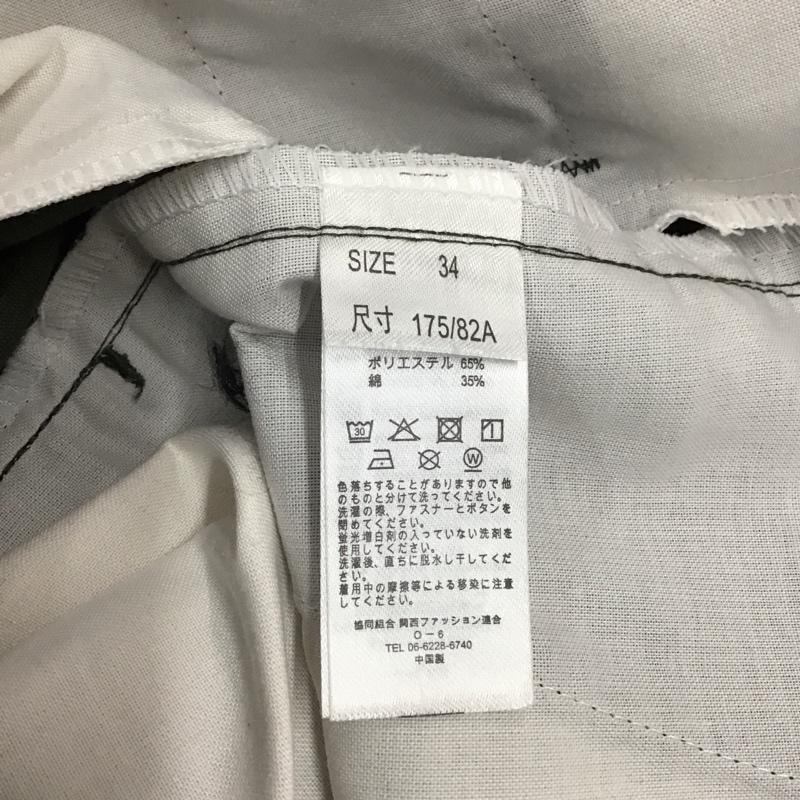 ディッキーズ Dickies パンツ ワークパンツ、ペインターパンツ ワークパンツ ワイドパンツ カジュアルパンツ 34 無地 カーキ / カーキ /  メンズ USED 古着 中古 10122707