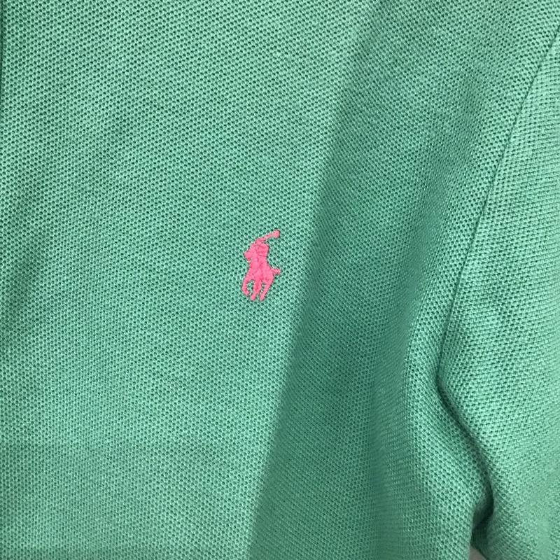 ポロバイラルフローレン Polo by RALPH LAUREN ポロシャツ 半袖 半袖ポロシャツ 半袖カットソー カラーシャツ L ロゴ、文字 緑 / グリーン / メンズ USED 古着 中古 10129515