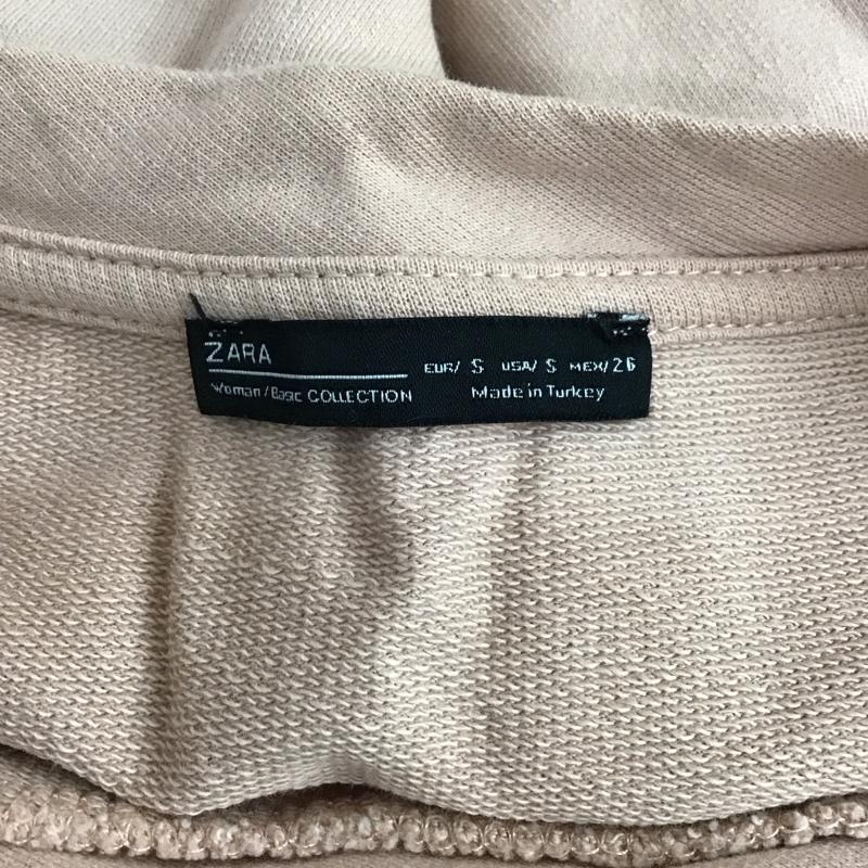 ザラ ZARA カットソー 長袖 1165 037 633 フレアスリーブ チュニック S 無地 桃 / ピンク / レディース USED 古着 中古 10117219