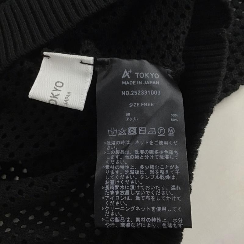 エープラストウキョウ A + TOKYO カーディガン 長袖 FREE 無地 黒 / ブラック / レディース USED 古着 中古 10134270